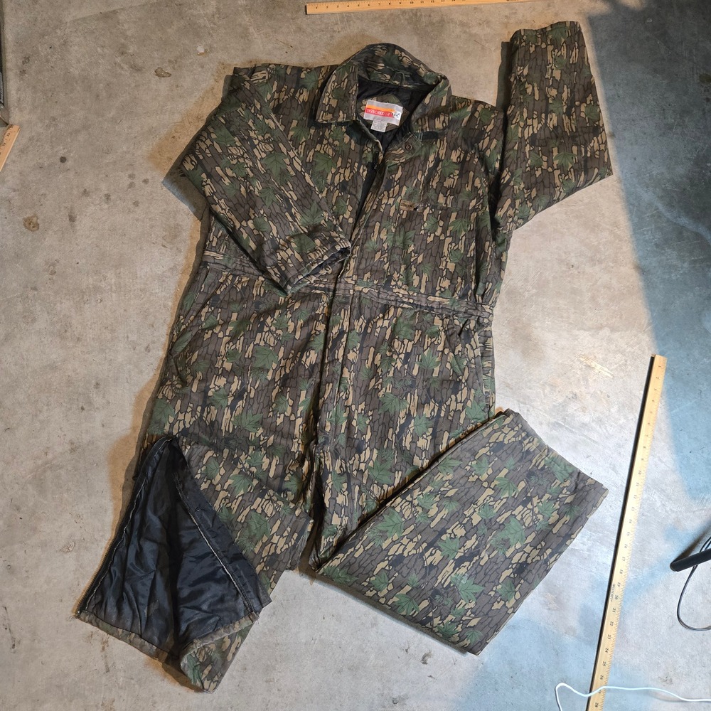 VTG Winchester Conceal Camo Coveralls 1990s Heavy Duty Winter 2XL Woodland Korea